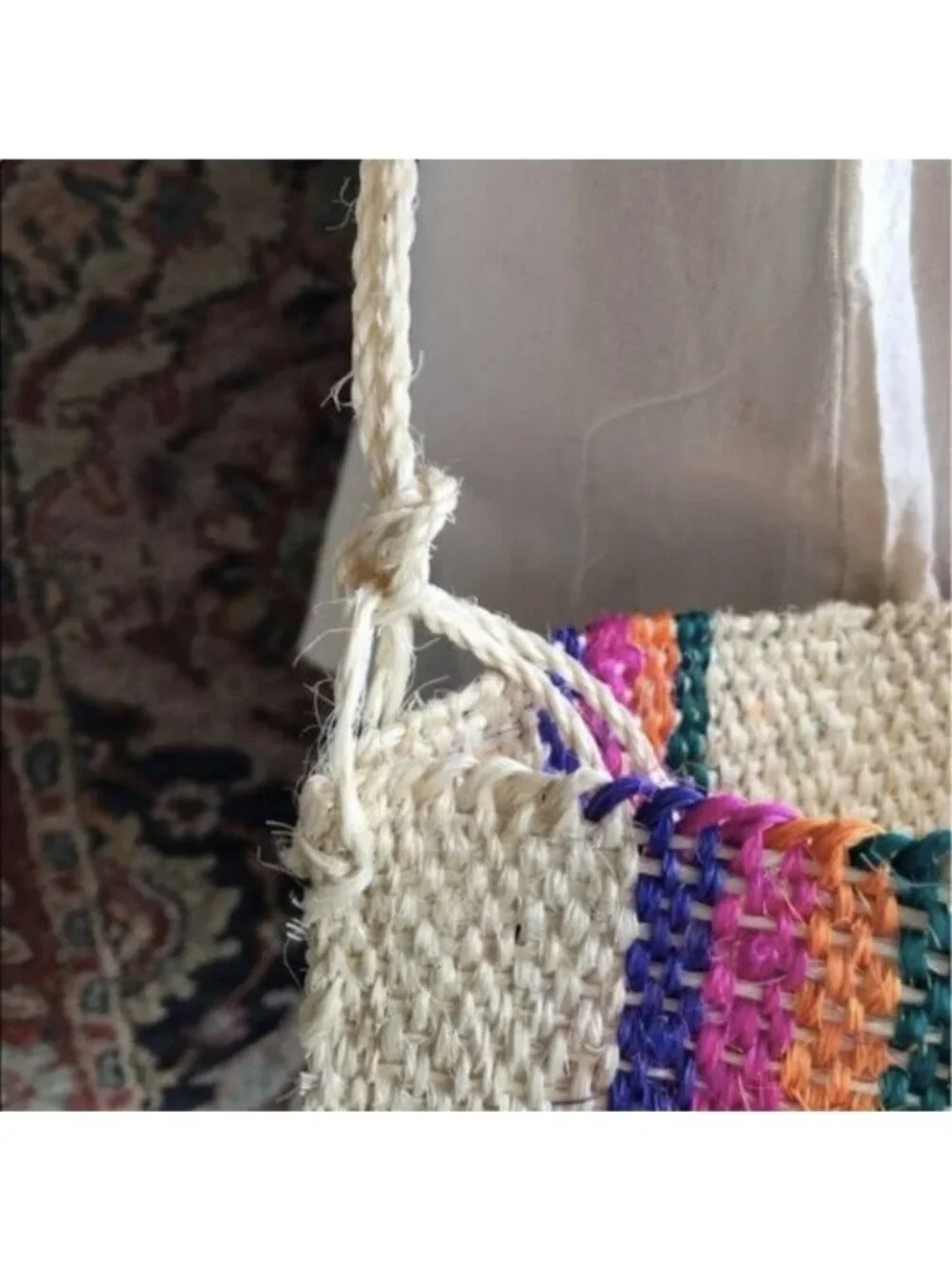Palm Striped Tote Mexican Cross Body Shouler Carry